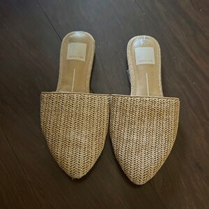 Dolce Vita Tan Woven Pointed Mules